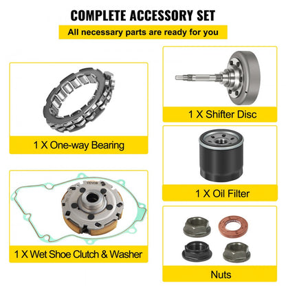 010167792589 - Precision Wet Clutch Kit for UTV ATV 500 700 Models