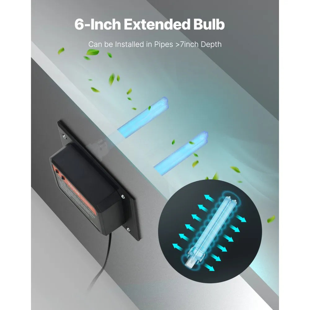 2006-UV9X2 - 18W HVAC Air Purifier for Clean Air, Covers 600 sq ft