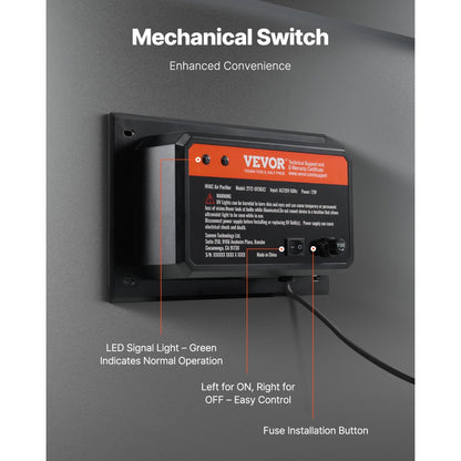 2112-UV36X2 - 16-Inch HVAC Purifier with Long-Life Lamp & Easy Switch