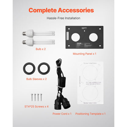 2403-UV25X2 - Powerful HVAC Duct Air Purifier with UV Light, Easy Setup