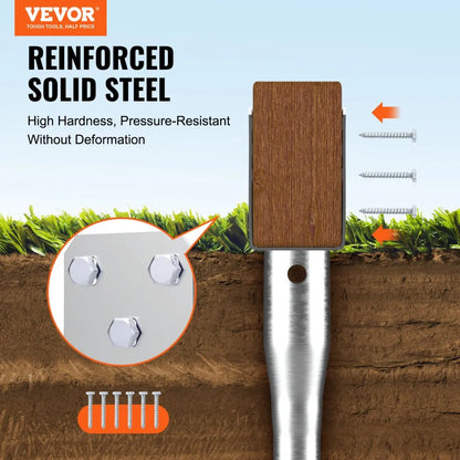 UX-3.5-27-1 - Durable No Dig Ground Anchor for 3.5" Timber, 27.56" Tall
