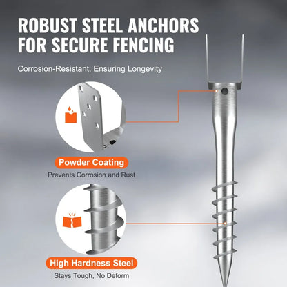 UX-3.5-27-1 - Durable No Dig Ground Anchor for 3.5" Timber, 27.56" Tall
