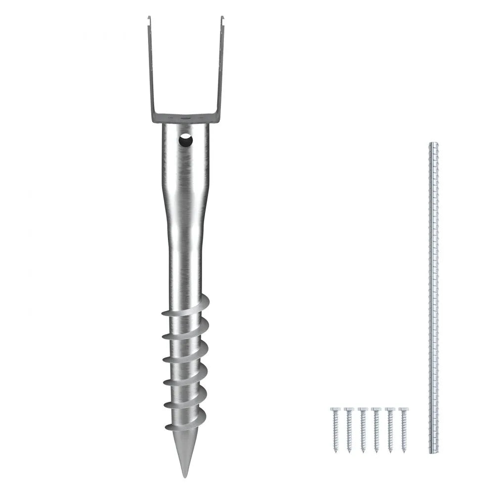 UX-3.5-27-1 - Durable No Dig Ground Anchor for 3.5" Timber, 27.56" Tall