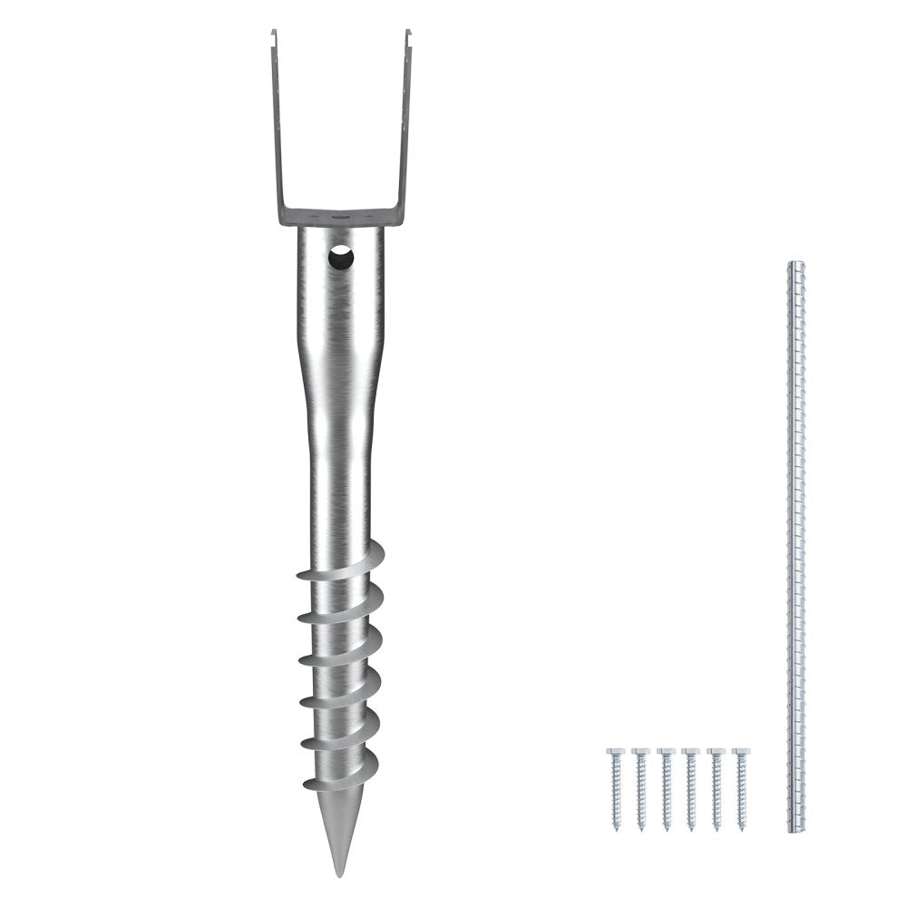 UX-3.5-27-1 - Durable No Dig Ground Anchor for 3.5" Timber, 27.56" Tall