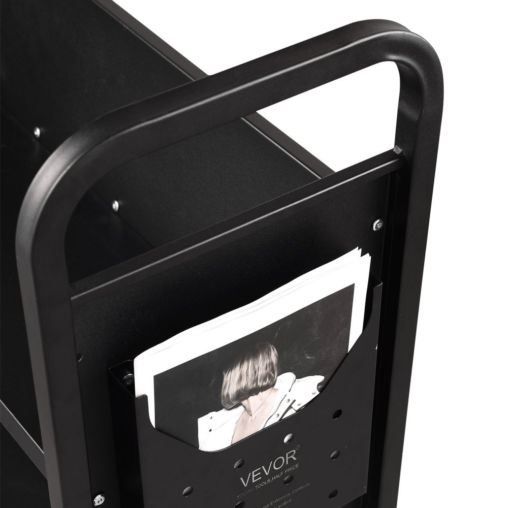 HXTC-V - Heavy-Duty Rolling Book Cart, 31.1" x 15.2" for Libraries