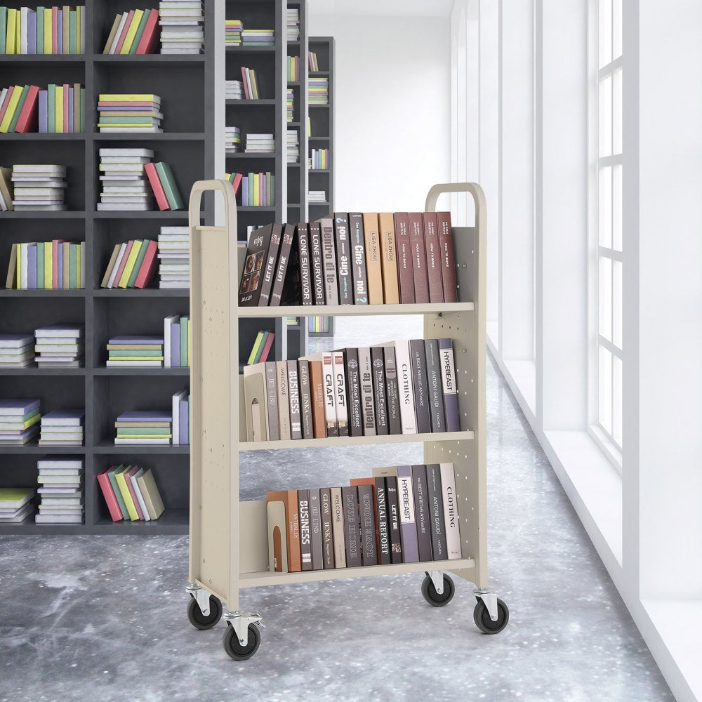 HXTC-V - Heavy-Duty VEVOR Book Cart, 31.1" with 330 lbs Capacity