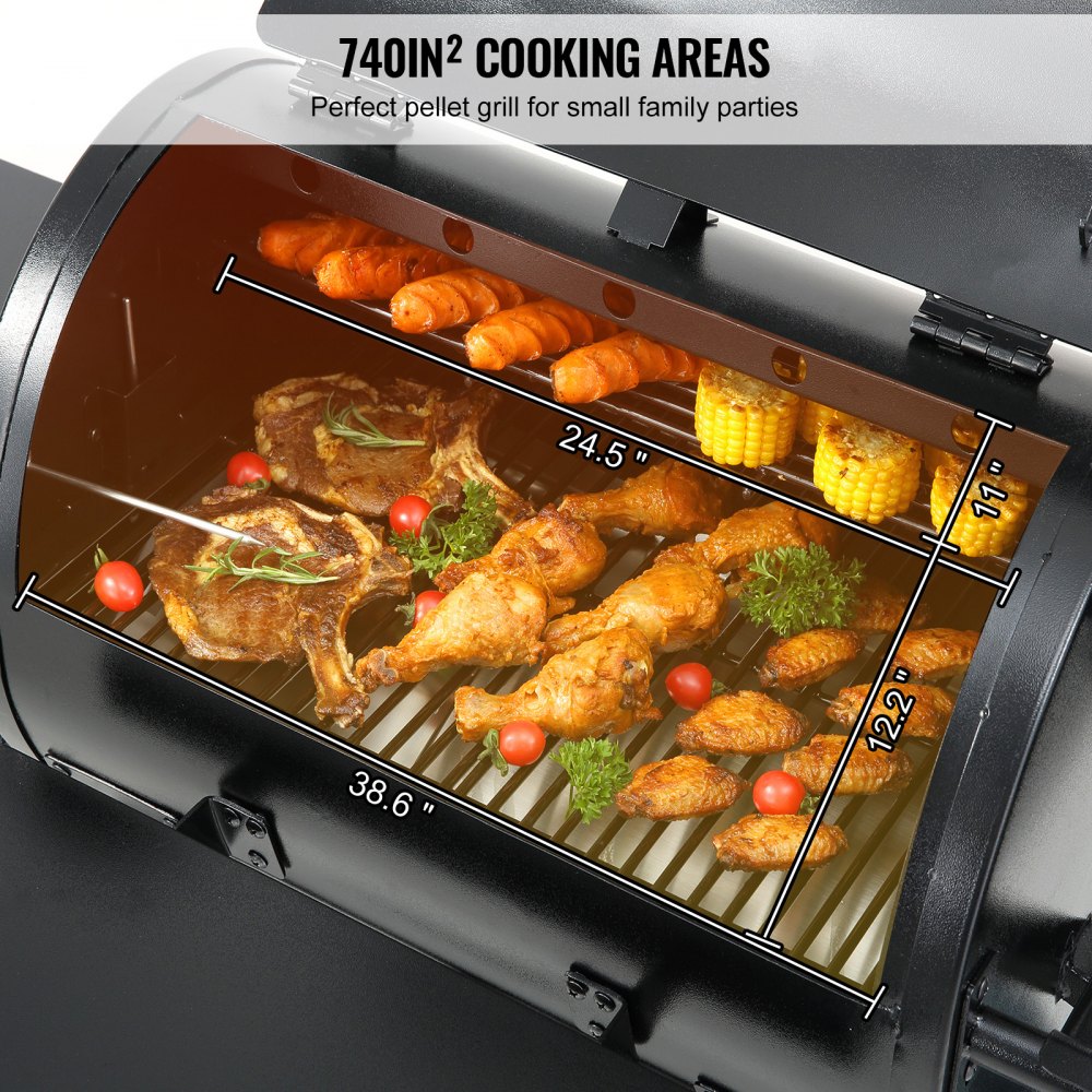 07900003 - Portable Heavy-Duty Charcoal Grill with Temperature Control for Outdoor Cooking
