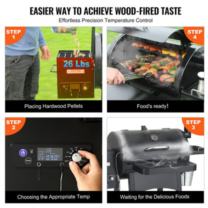 07900004 - 840 in² Heavy-Duty Portable Charcoal Grill with Cart