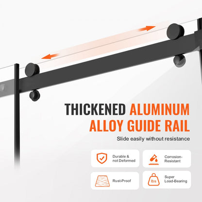 CNH-PF-S721A MB - 58-59" Shower Door, 5/16" Tempered Glass, Stainless Steel Handle