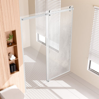CNH-PF-S721A CH - 58-59" Frameless Shower Door with 5/16" Thick Glass