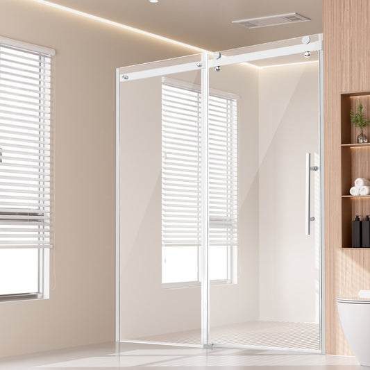 CNH-PF-S721A CH - 58-59" Frameless Shower Door with 5/16" Thick Glass