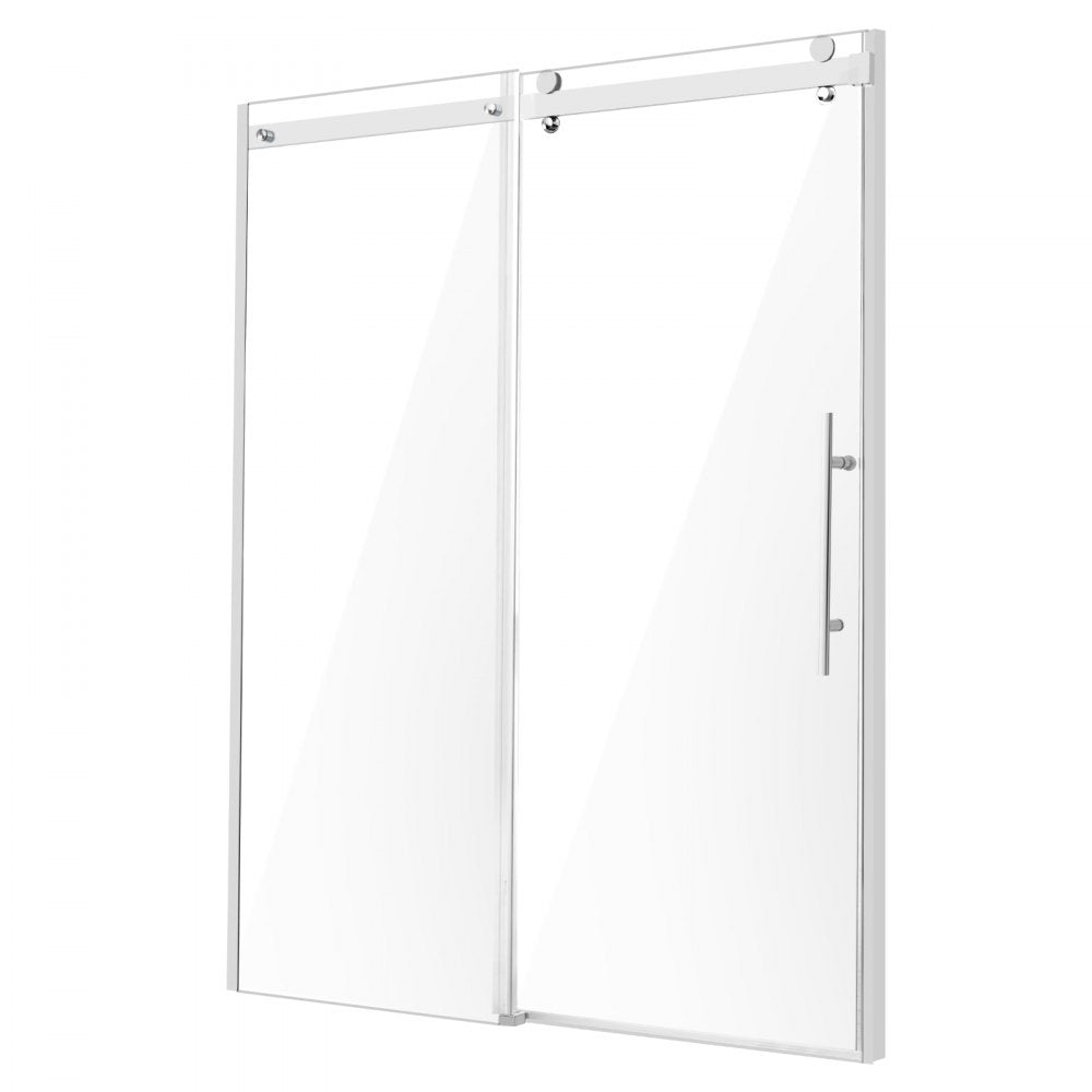 CNH-PF-S721A CH - 58-59" Frameless Shower Door with 5/16" Thick Glass