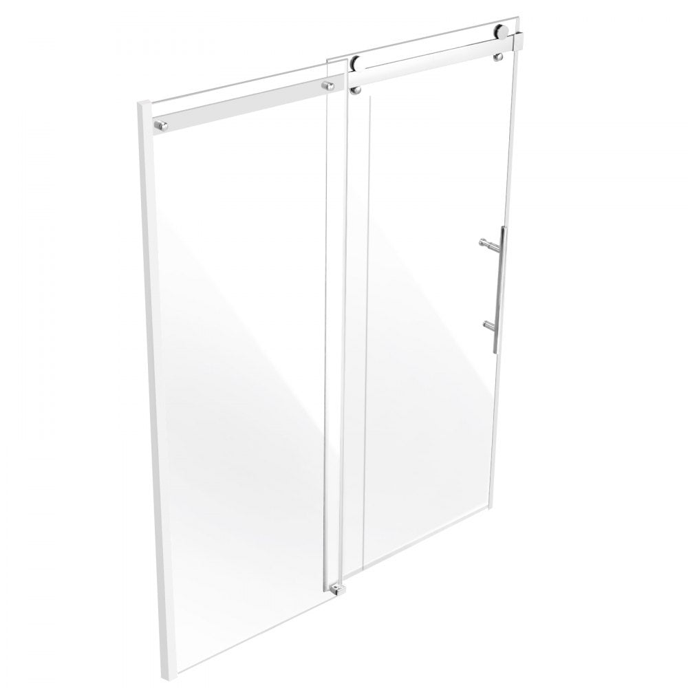 CNH-PF-S721A CH - 58-59" Frameless Shower Door with 5/16" Thick Glass