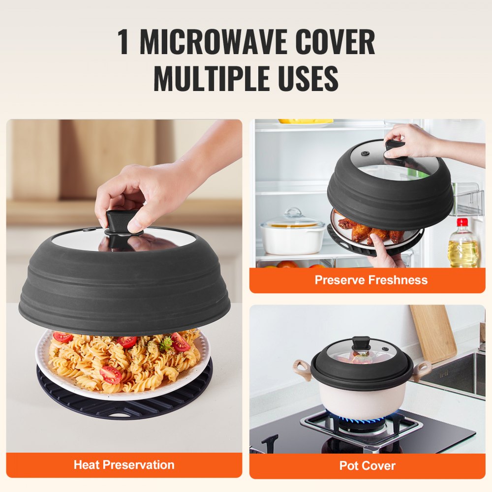 JLP AGS-27 - 10.8" Microwave Splatter Lid & Silicone Mat Set