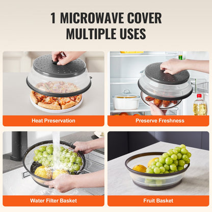 A126 - 2PCS 10.4" Microwave Splatter Covers with Steam Vents