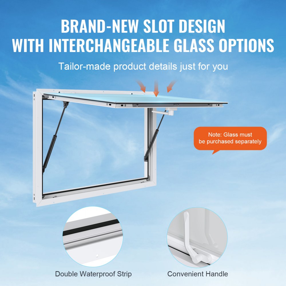 dpptfwck36L*24W - 36"x24" Aluminum Concession Window with 85° Opening