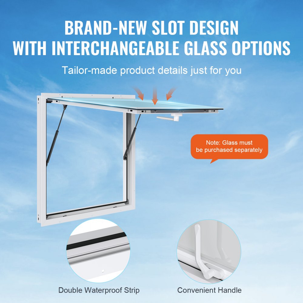 dpptfwck36L*36W - 36" x 36" Aluminum Concession Serving Window with Awning
