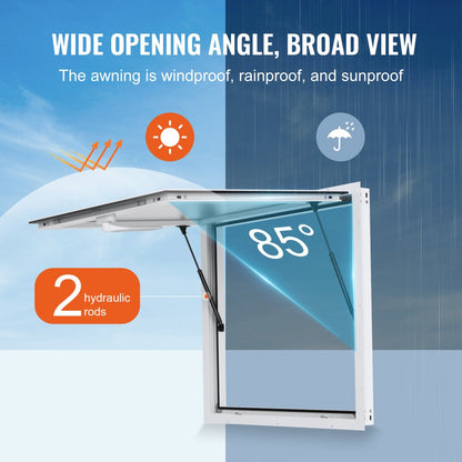 dpptfwck36L*36W - 36" x 36" Aluminum Concession Serving Window with Awning