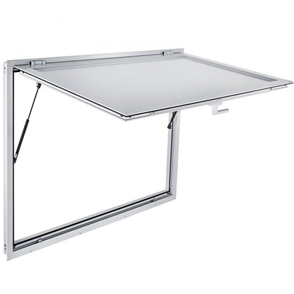 010308155361 - 36 x 36 Inch Aluminum Concession Window with Lock and Pneumatic Rods