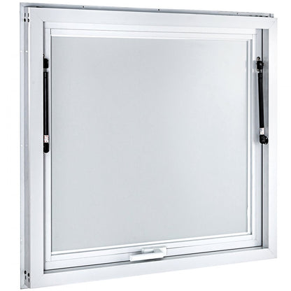 010308155361 - 36 x 36 Inch Aluminum Concession Window with Lock and Pneumatic Rods