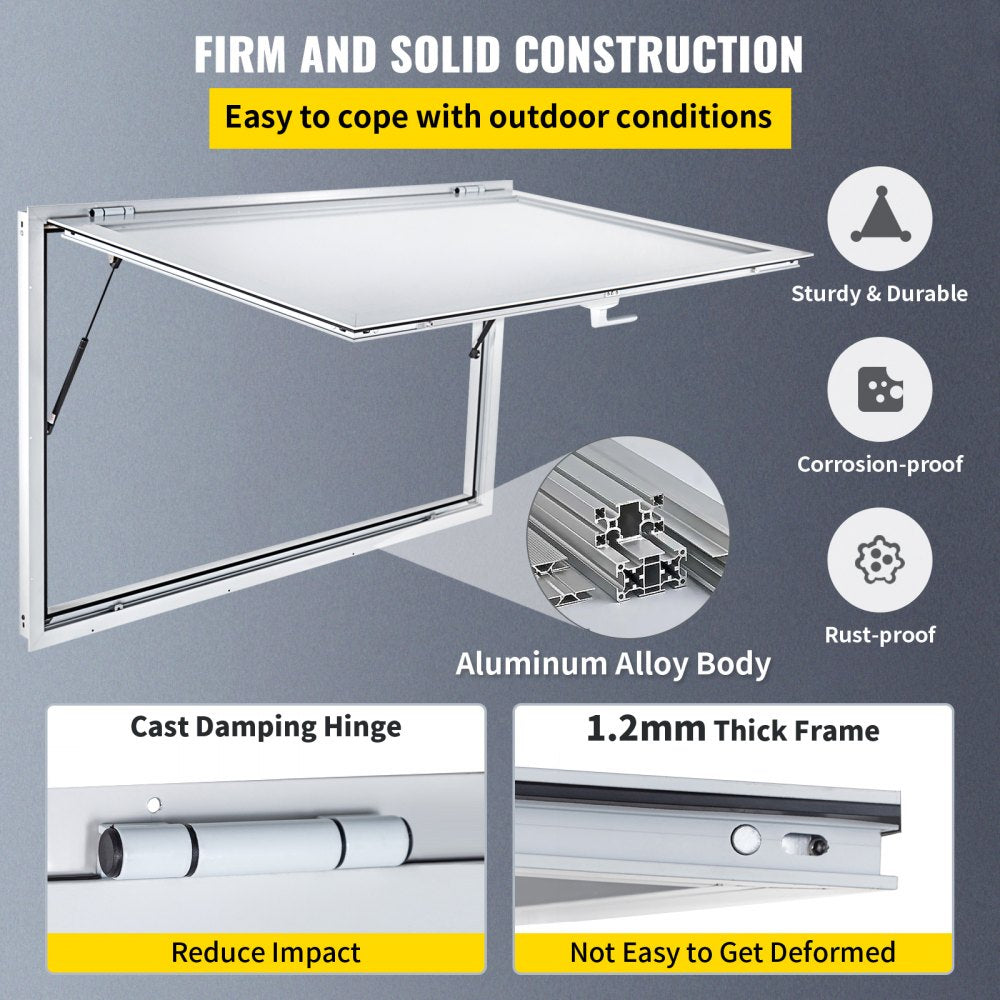 010742838913 - Durable Aluminum Concession Window with 53x33 Inch Dimensions