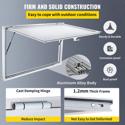 010742838913 - Durable Aluminum Concession Window with 53x33 Inch Dimensions