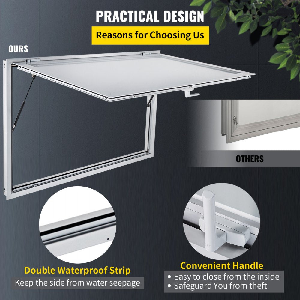 010742838913 - Durable Aluminum Concession Window with 53x33 Inch Dimensions