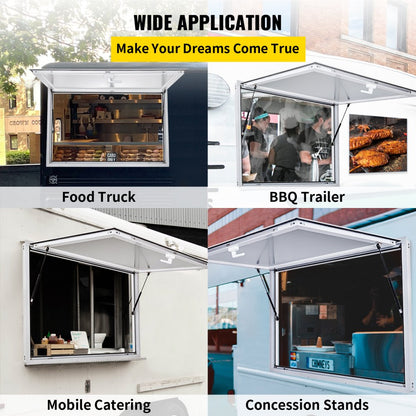 010742838913 - Durable Aluminum Concession Window with 53x33 Inch Dimensions