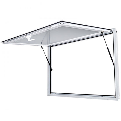 010384209555 - Durable 64" x 40" Aluminum Concession Window for Food Stands