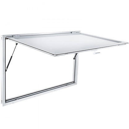 010384209555 - Durable 64" x 40" Aluminum Concession Window for Food Stands