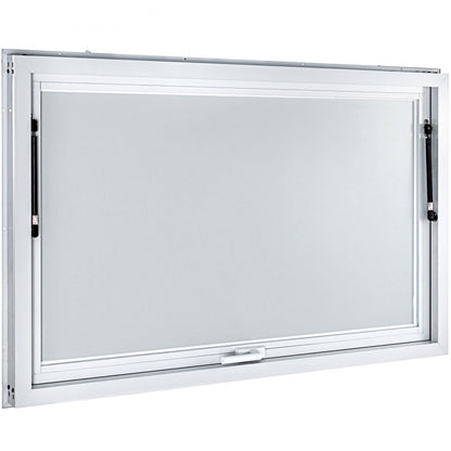 010384209555 - Durable 64" x 40" Aluminum Concession Window for Food Stands