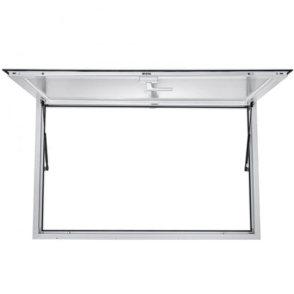 010384209555 - Durable 64" x 40" Aluminum Concession Window for Food Stands
