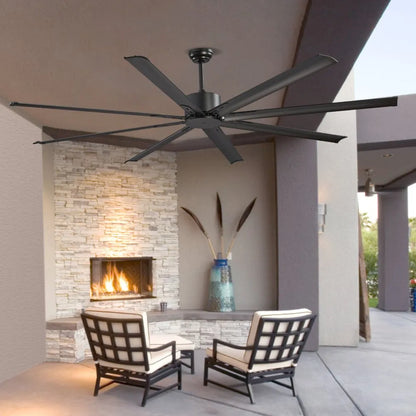 FR25049NL-84"MBK - 84" Quiet Ceiling Fan with Reversible DC Motor