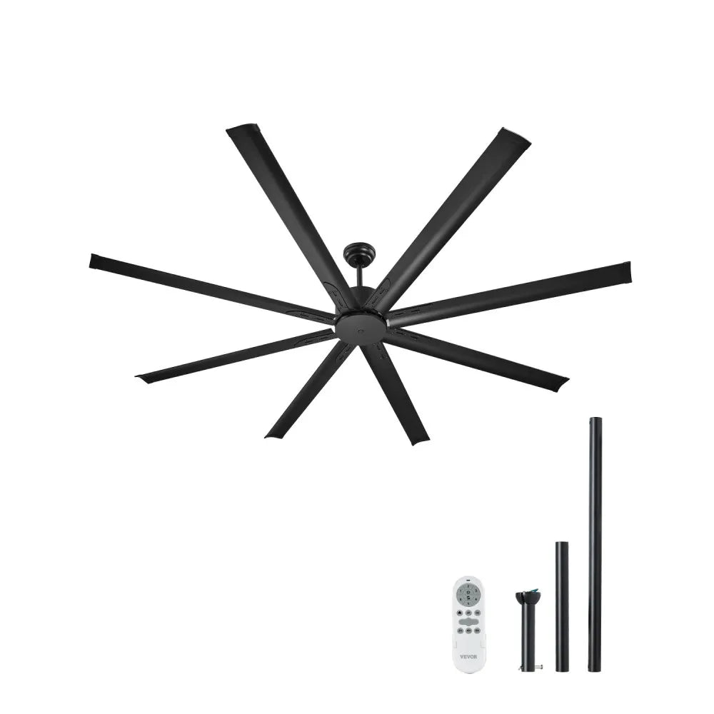 FR25049NL-84"MBK - 84" Quiet Ceiling Fan with Reversible DC Motor