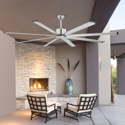 FR25049NL-84"BN - 84" Aluminum Ceiling Fan with 8 Blades & Remote Control