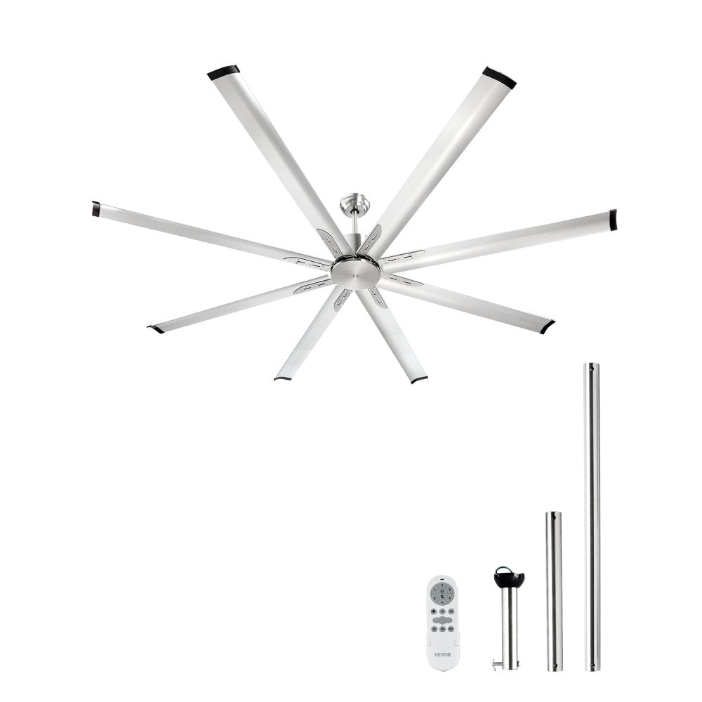 FR25049NL-84"BN - 84" Aluminum Ceiling Fan with 8 Blades & Remote Control