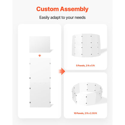 OK-24017 - 5 ft Tall Acrylic Drum Shield with 5 Panels