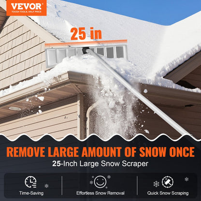 CY-SF03 - 25" VEVOR Snow Rake with 5-21ft Adjustable Handle