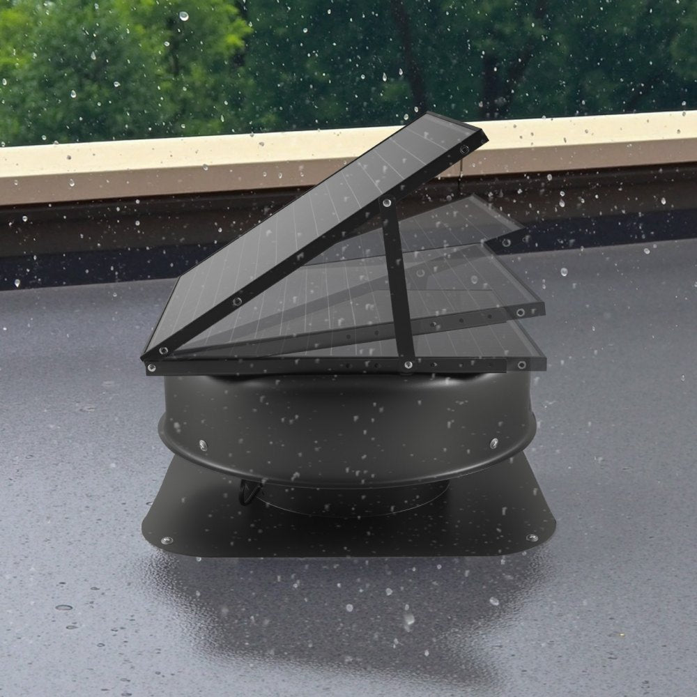 JBSF-320G - Solar-Powered Attic Fan with Smart Thermostat, 1230 CFM