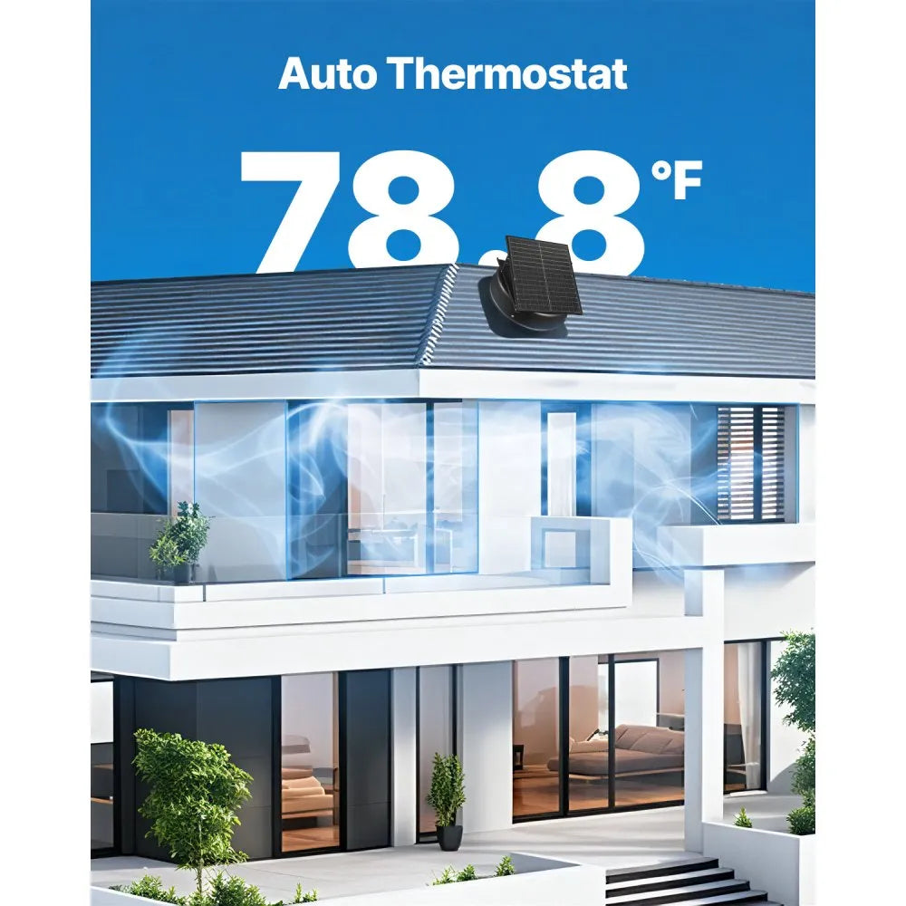 JBSF-320E - Energy-Efficient 35W Solar Roof Attic Exhaust Fan, 3000 CFM