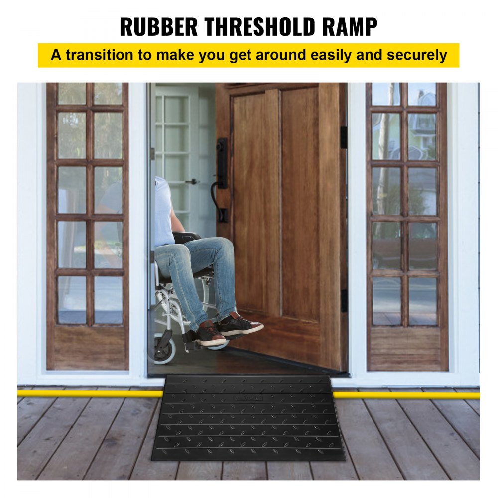 WFSLYPD-2.5YC XJPD DGXC - 2.5" Rubber Ramp for Wheelchairs & Scooters