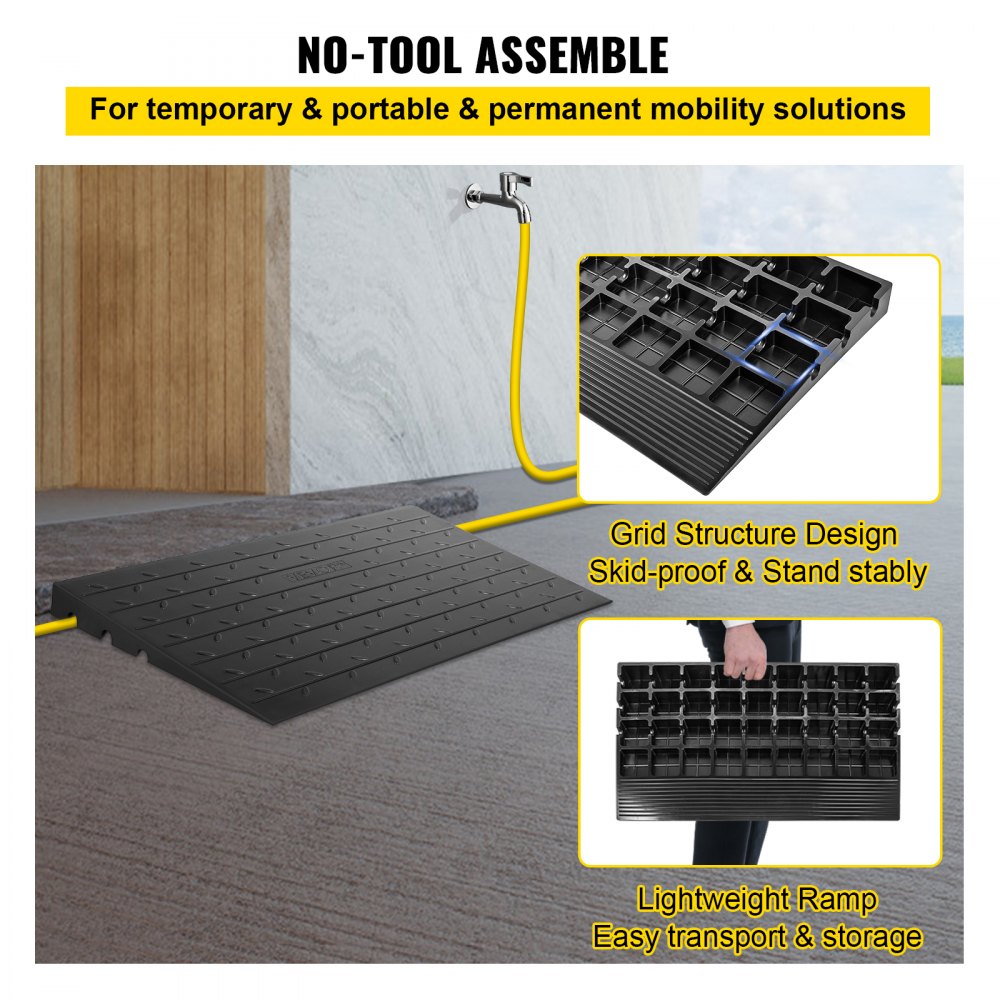 WFSLYPD-2.5YC XJPD DGXC - 2.5" Rubber Ramp for Wheelchairs & Scooters