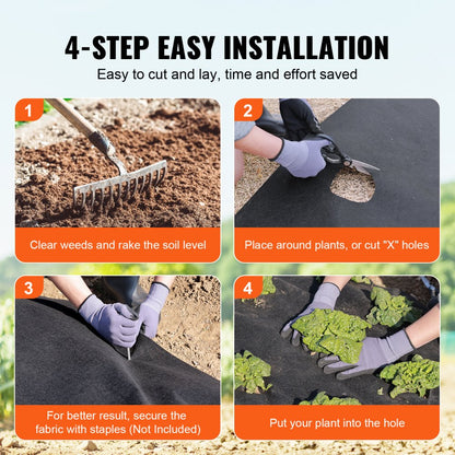 1.2*30.5-271 - Heavy-Duty 4x100FT Geotextile Fabric for Weed Control