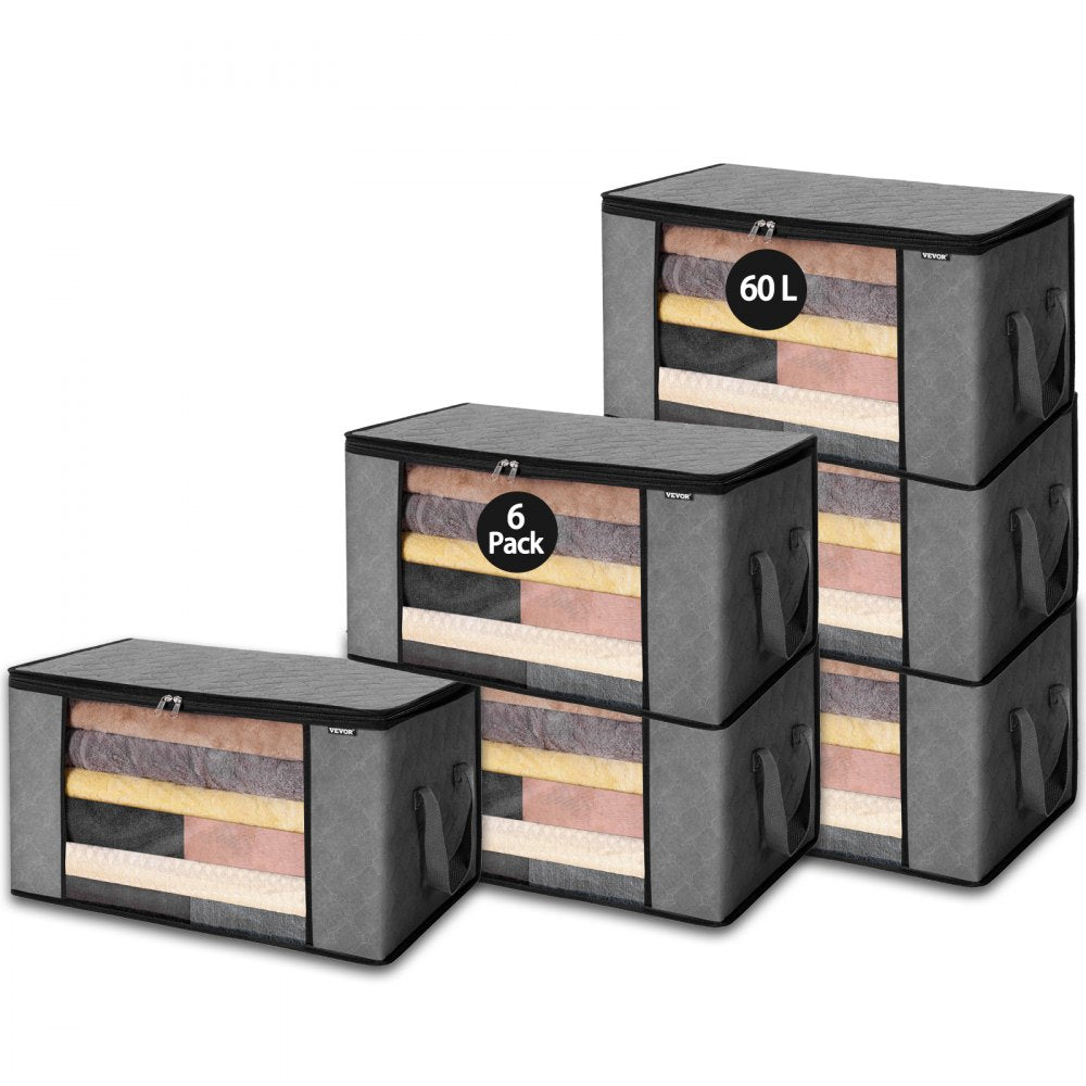 NSB-01 - 60L Durable Storage Bags, 21.7x13x12.2in, Pack of 6