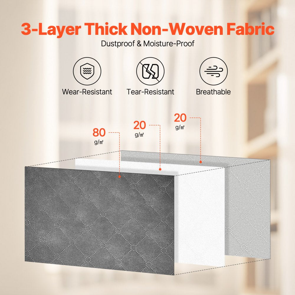 NSB-02 - 6 Extra-Large Storage Bags with Transparent Window & Handles