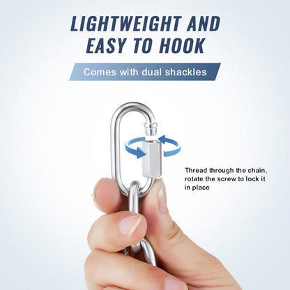 5mmX3M - Heavy-Duty Zinc Plated Chain for Lifting & Securing Tasks