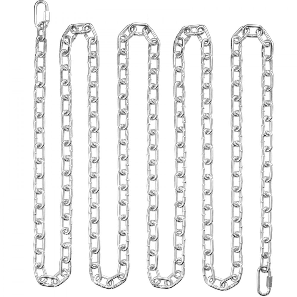 8mmX28M - Durable VEVOR Zinc-Plated Coil Chain for Heavy-Duty Tasks