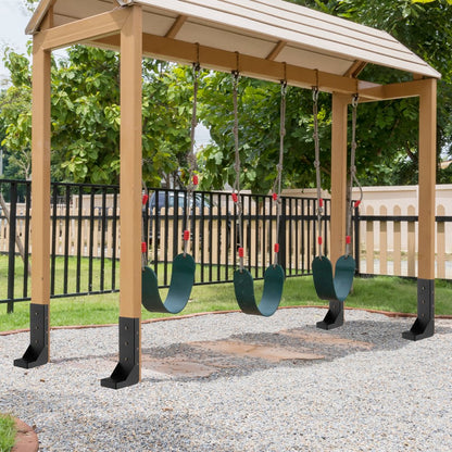 WGB-3.7-24-4 - Durable 3.5in Steel Fence Post Anchors, 4 Pack