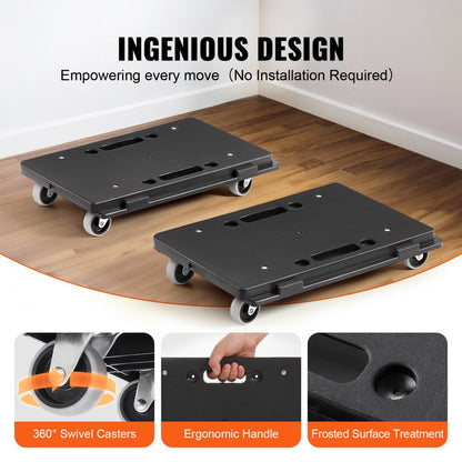 WGS-50 - Heavy Duty Furniture Dolly Set with 500 lbs Capacity and Wheels