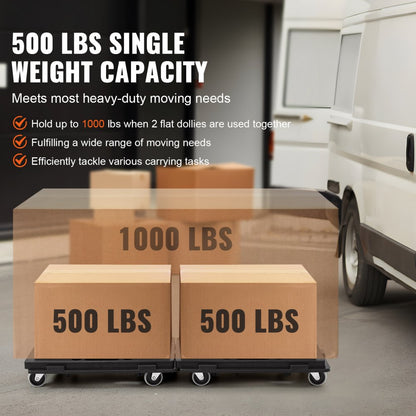 WGS-50 - Heavy Duty Furniture Dolly Set with 500 lbs Capacity and Wheels